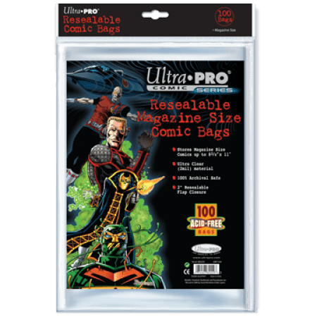 Comic Bags - Magazine Size - Resealable (100 per pack) - ToylandEU