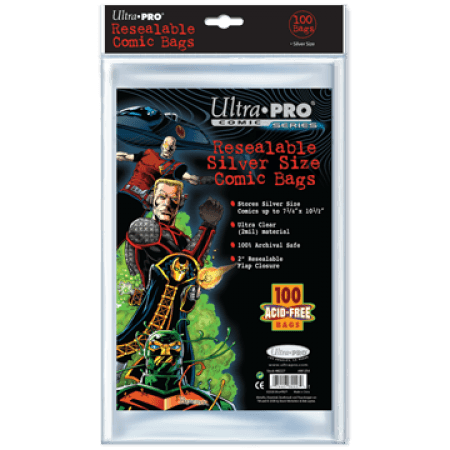 Comic Bags - Silver Size - Resealable (100 per pack) - ToylandEU