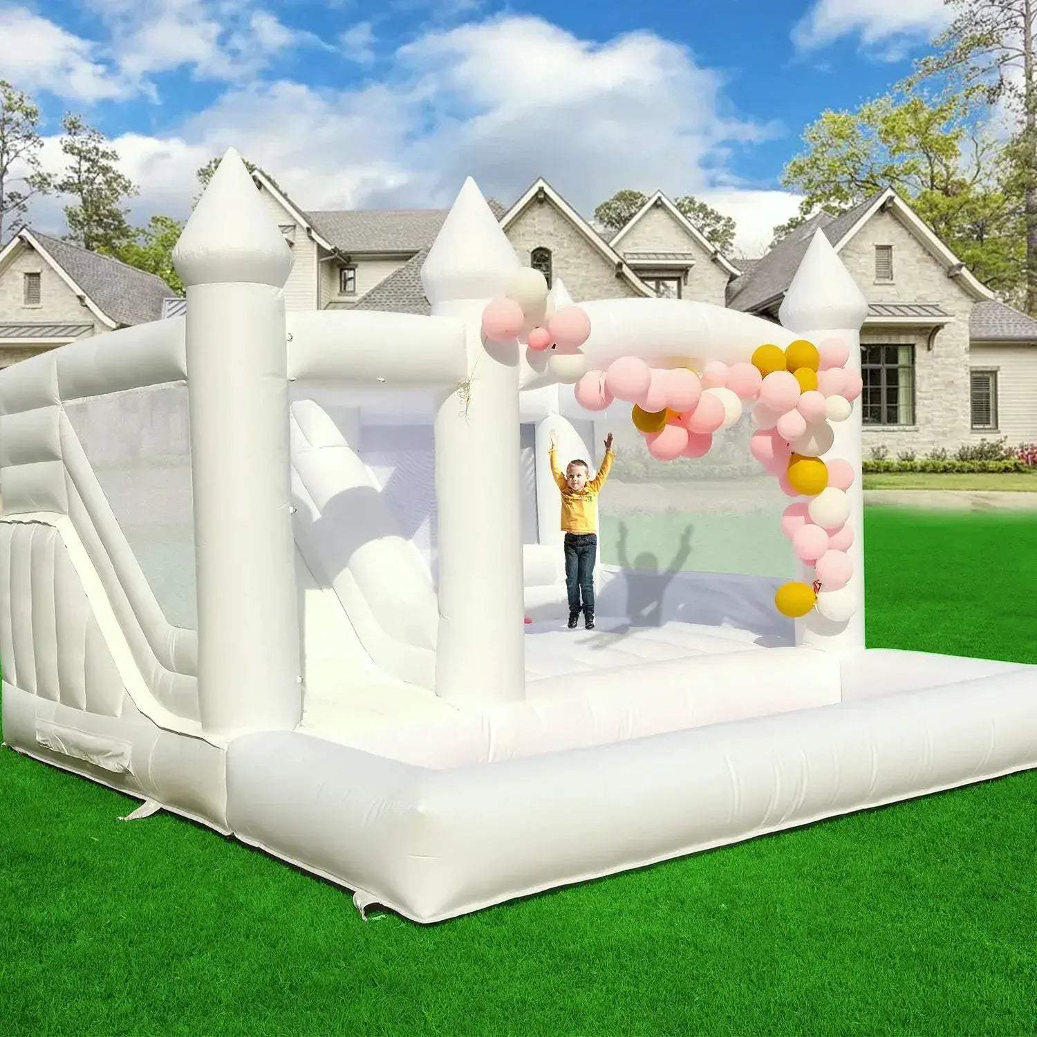 Commercial Grade Inflatable Bounce House With Slide And Ball Pit - ToylandEU