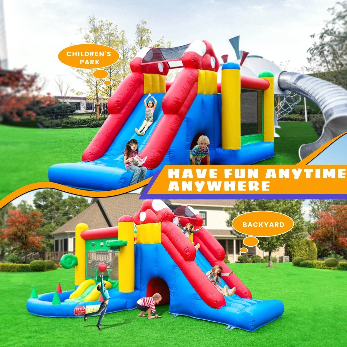 Commercial Grade Inflatable Bouncing House for Children - ToylandEU