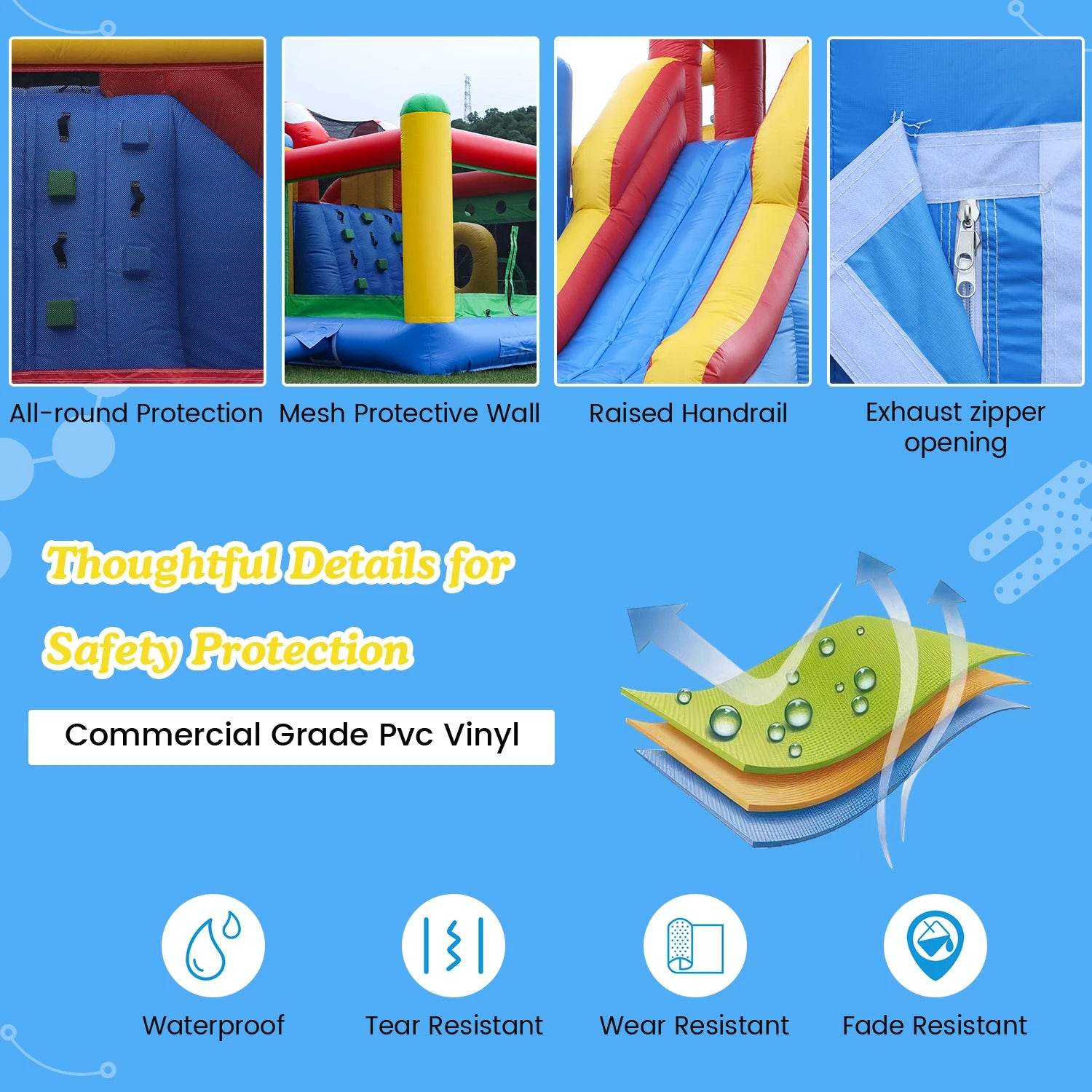 Commercial Grade Inflatable Bouncing House for Children - ToylandEU