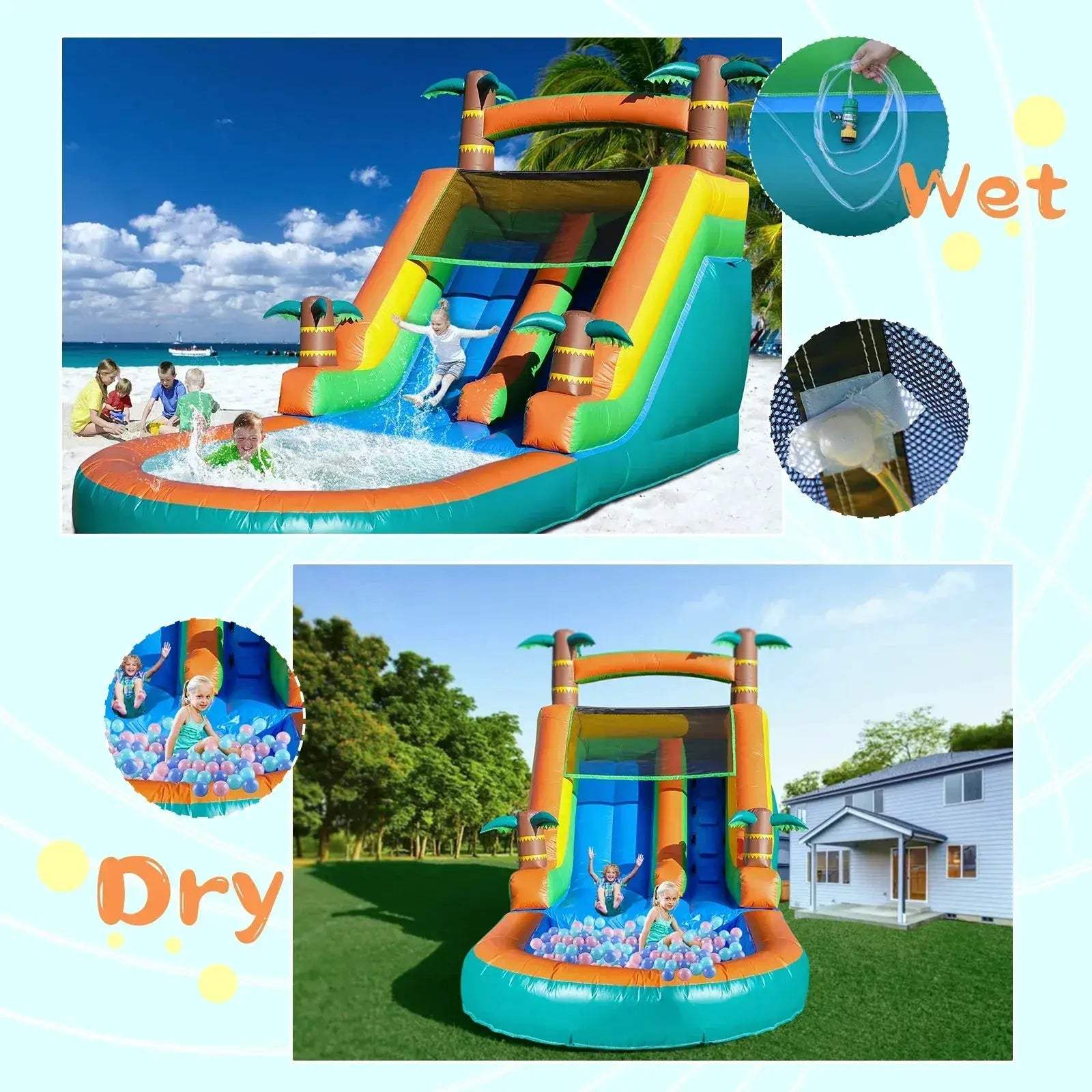 Commercial Grade Inflatable Water Slide 21ft for Kids Outdoor Use - ToylandEU