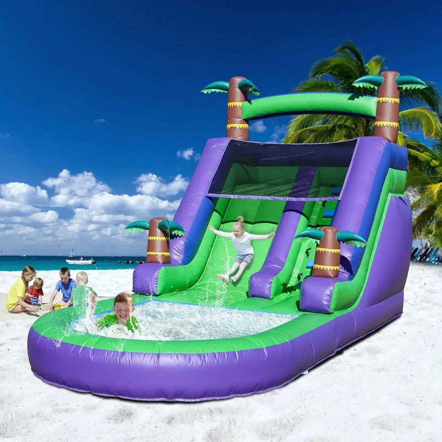 Commercial Grade Inflatable Water Slide With 1100W Blower - ToylandEU