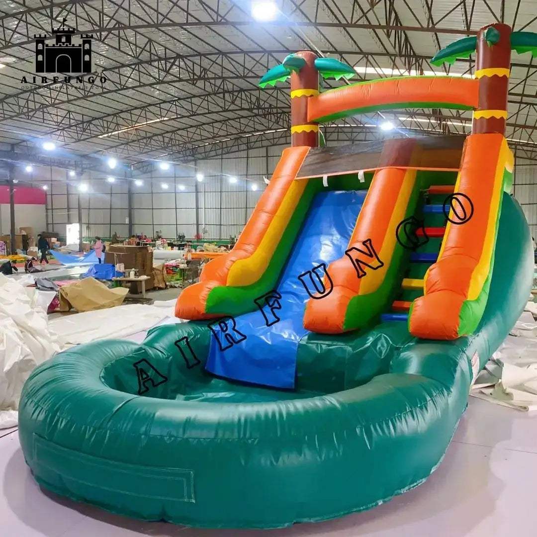 Commercial Grade Inflatable Water Slide With Blower And Splash Pool - ToylandEU
