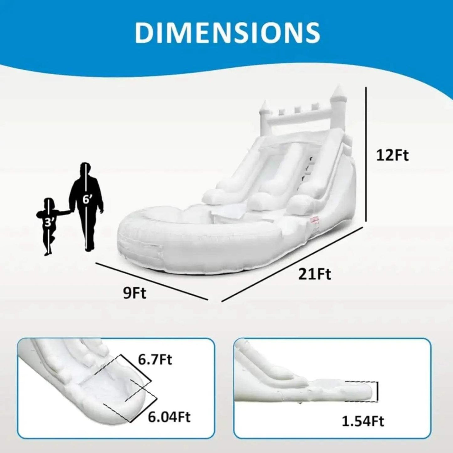 Commercial Grade Inflatable Water Slide With Splash Pool - ToylandEU