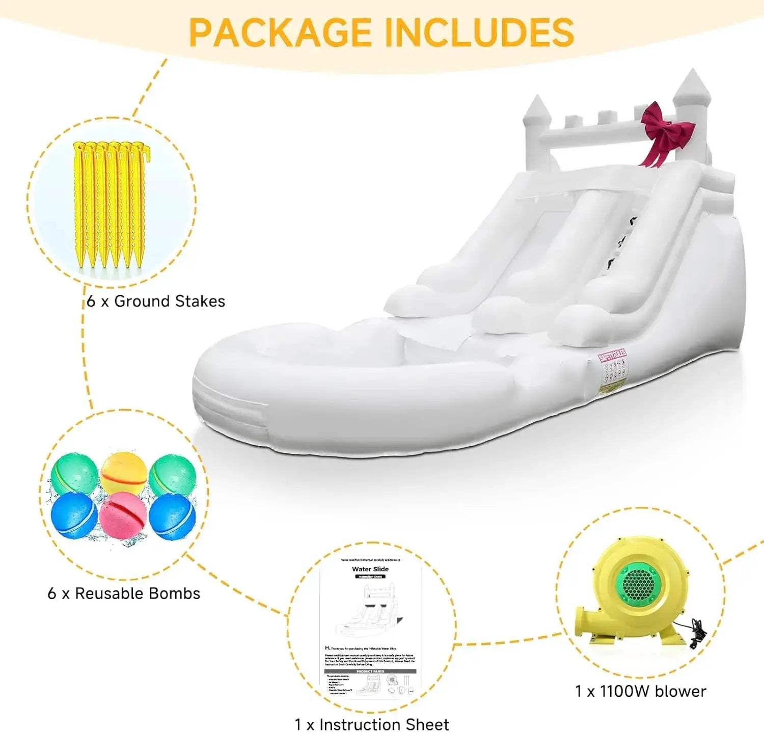 Commercial Grade Inflatable Water Slide With Splash Pool - ToylandEU