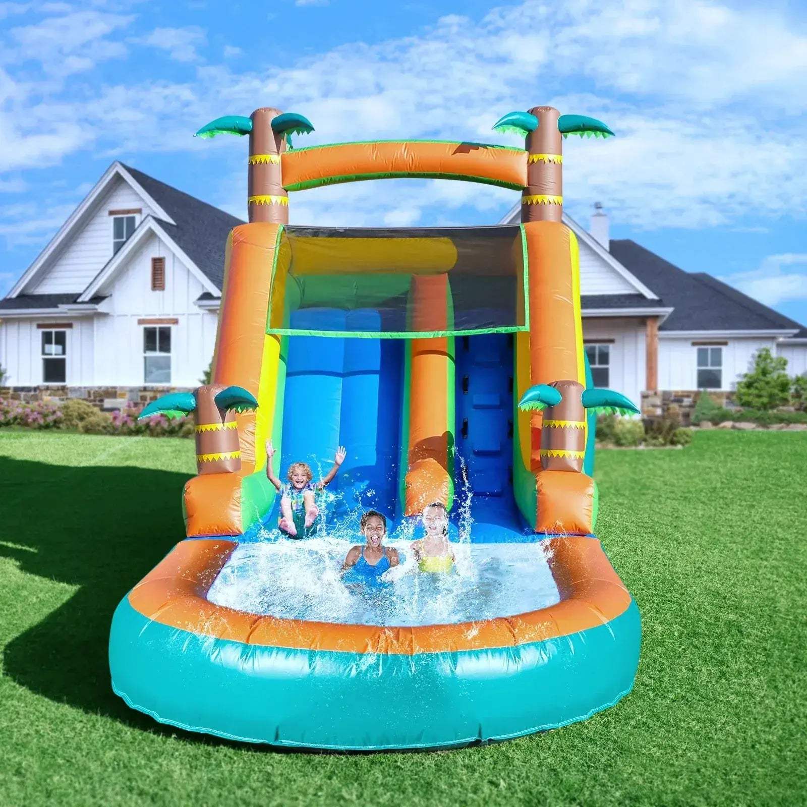 Commercial Grade Inflatable Water Slide for Kids With 1100W Blower - ToylandEU