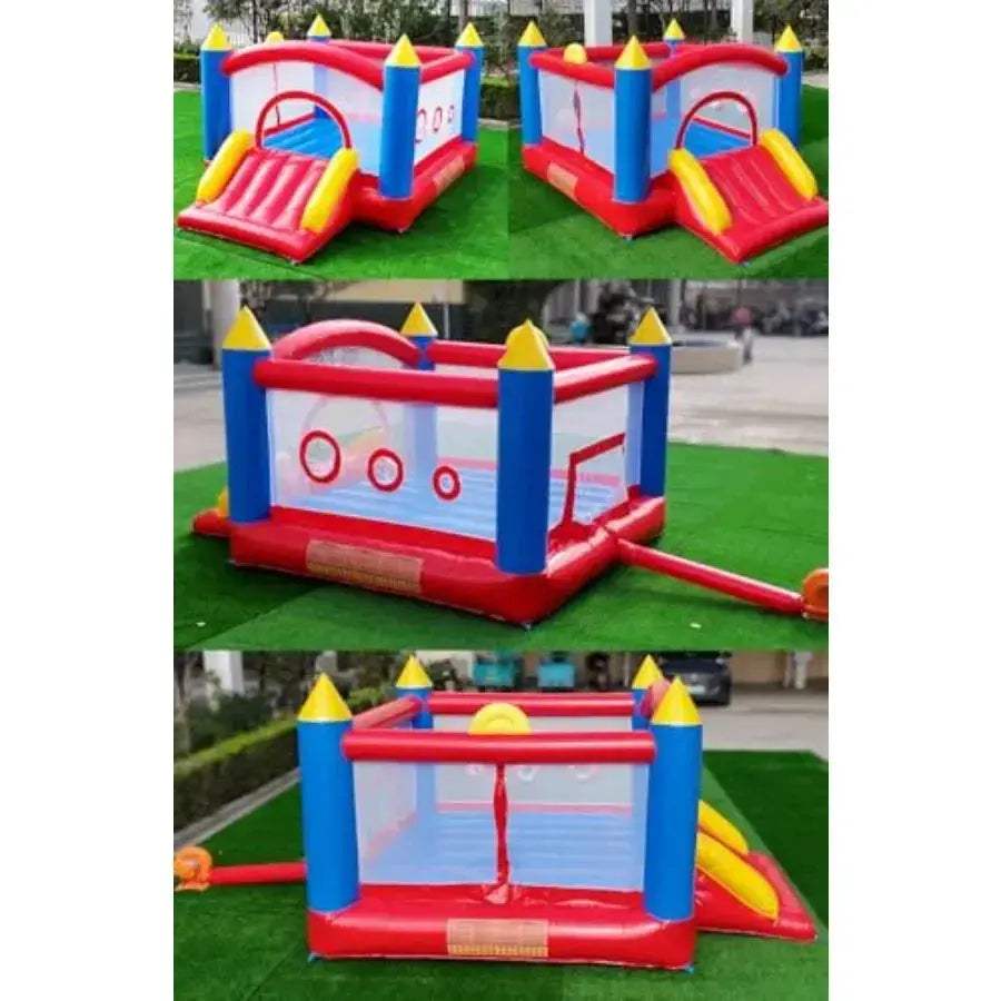 Commercial Grade PVC Bounce House With Wide Slide And Hoops - ToylandEU