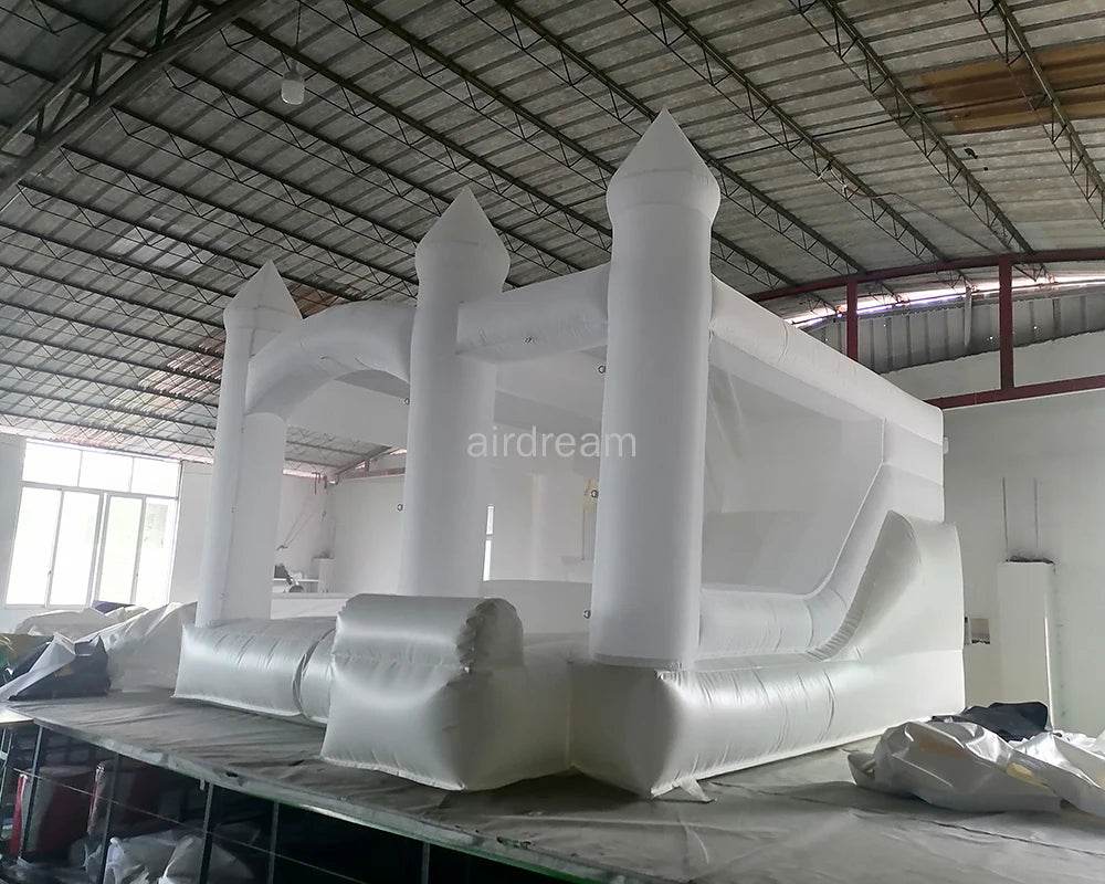 Commercial Half PVC Bounce House with Slide for Wedding Party - ToylandEU