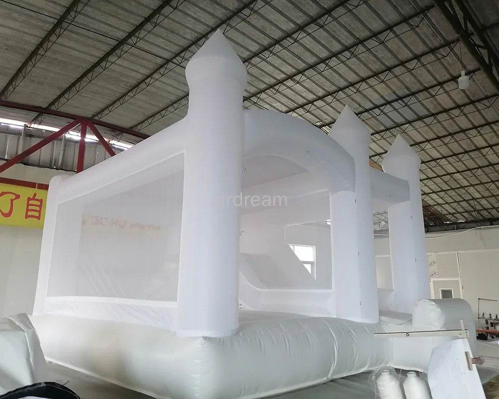 Commercial Half PVC Bounce House with Slide for Wedding Party - ToylandEU