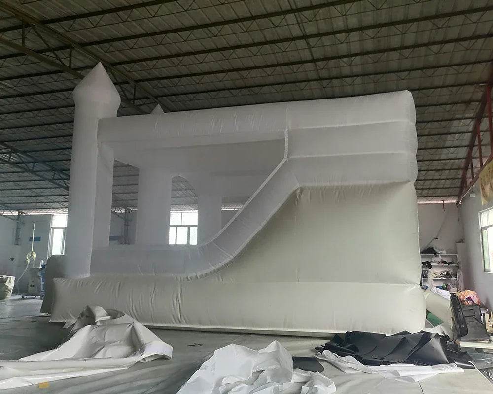 Commercial Half PVC Bounce House with Slide for Wedding Party - ToylandEU