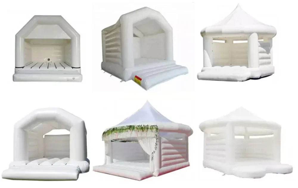 Commercial Half PVC Bounce House with Slide for Wedding Party - ToylandEU