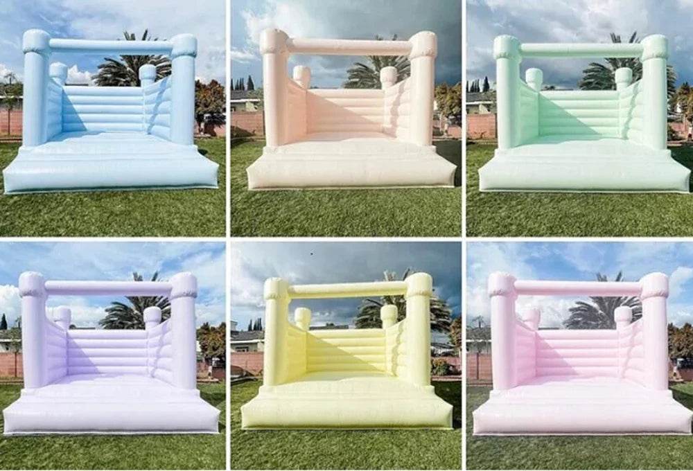 Commercial Half PVC Bounce House with Slide for Wedding Party - ToylandEU
