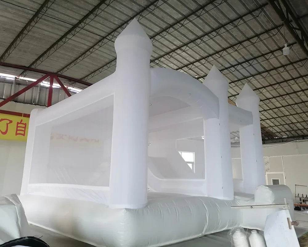 Commercial Half PVC Bounce House with Slide for Wedding Party - ToylandEU