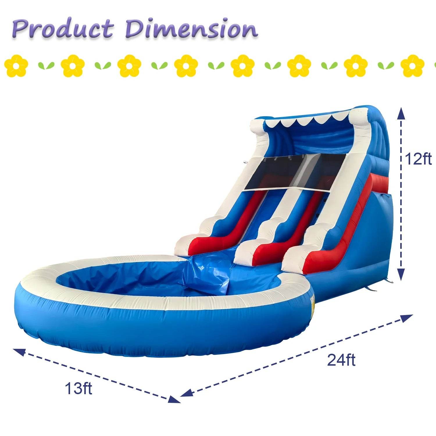 Commercial Inflatable Bounce House for Kids 24ft Bouncy Castle - ToylandEU