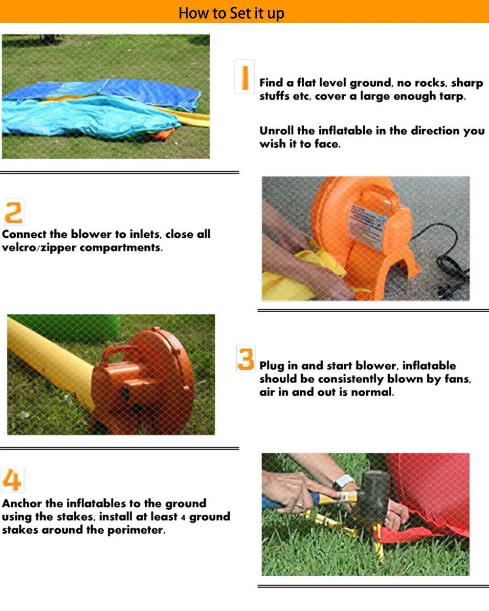 Commercial Inflatable Bounce House for Kids 24ft Bouncy Castle - ToylandEU