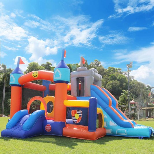 Commercial Inflatable Bounce House with PVC Bouncy Castle Slide - ToylandEU