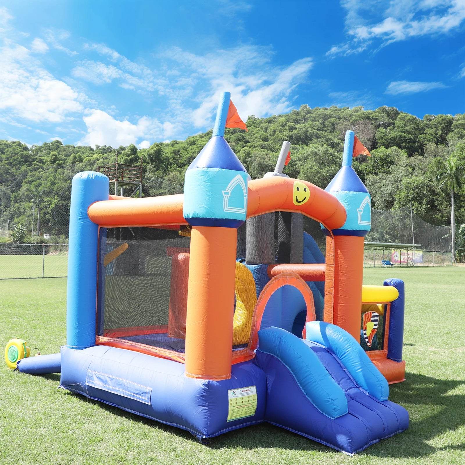 Commercial Inflatable Bounce House with PVC Bouncy Castle Slide - ToylandEU