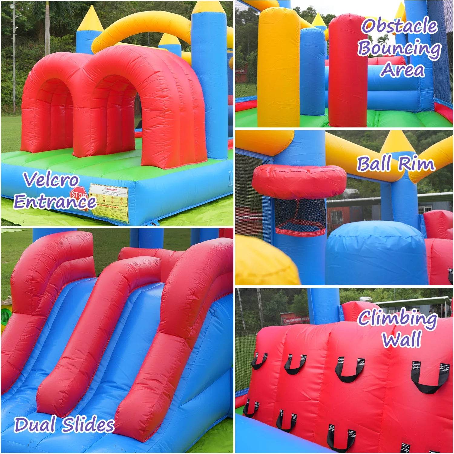 Commercial Inflatable Bounce House with PVC Bouncy Castle Slide - ToylandEU