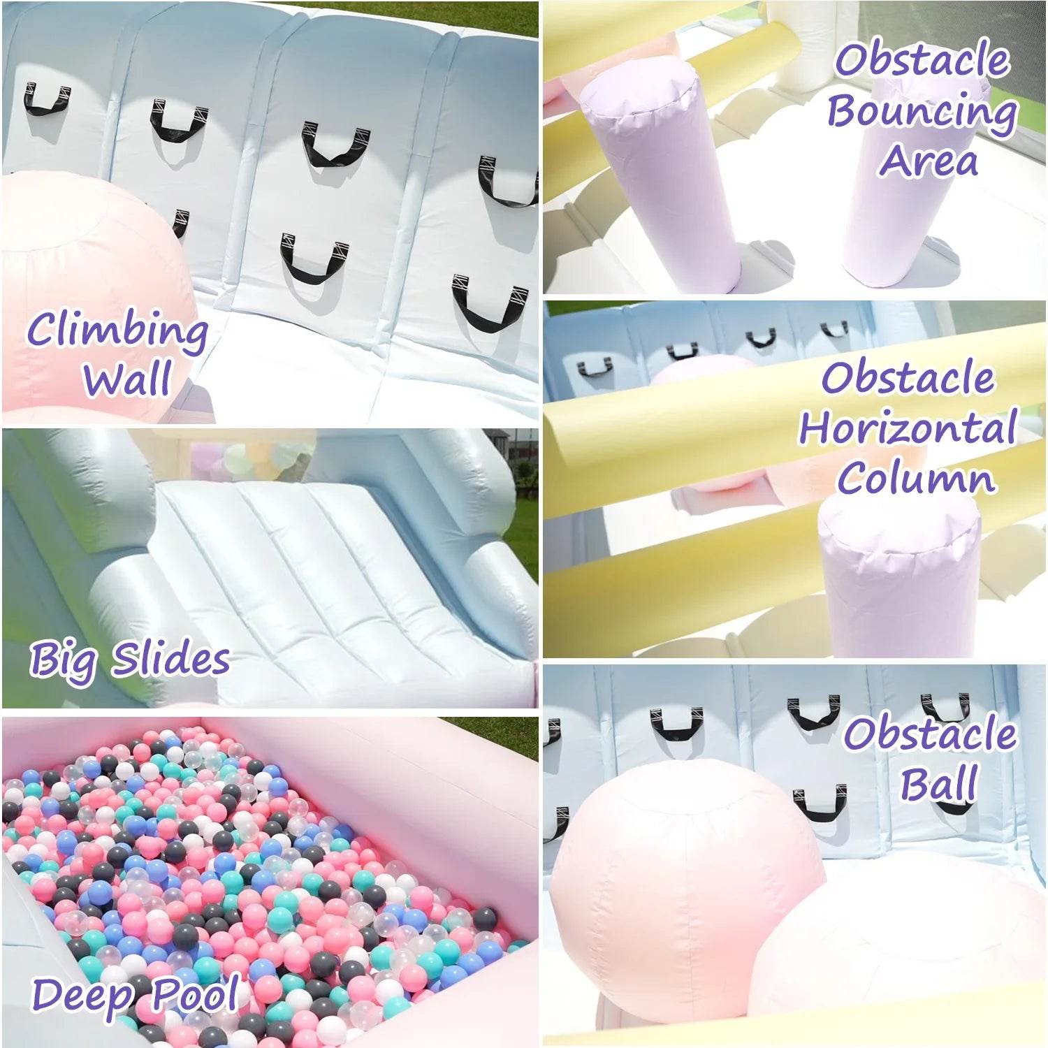 Commercial Inflatable Bounce House with PVC Bouncy Castle Slide - ToylandEU