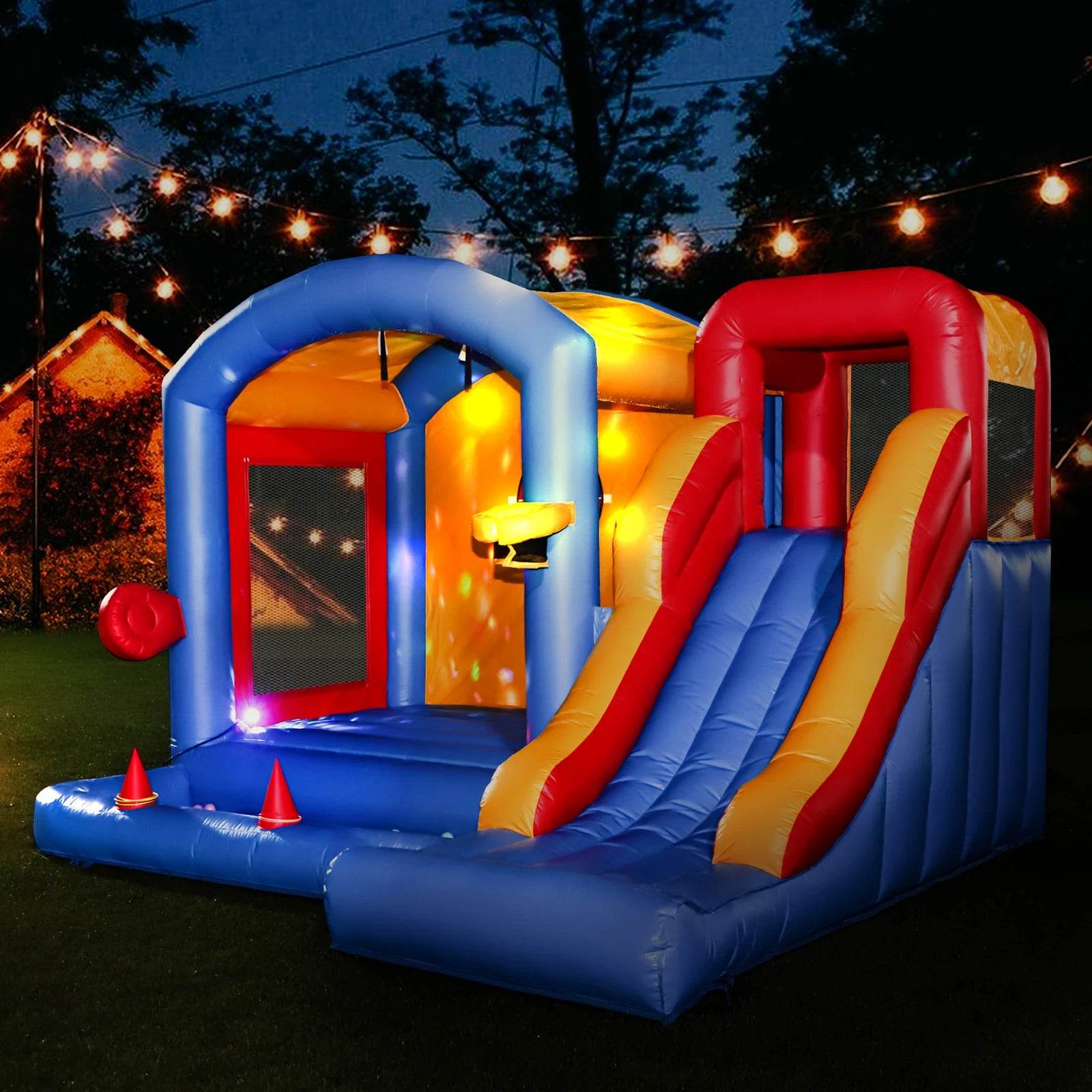 Commercial Inflatable Bounce House with PVC Bouncy Castle Slide - ToylandEU