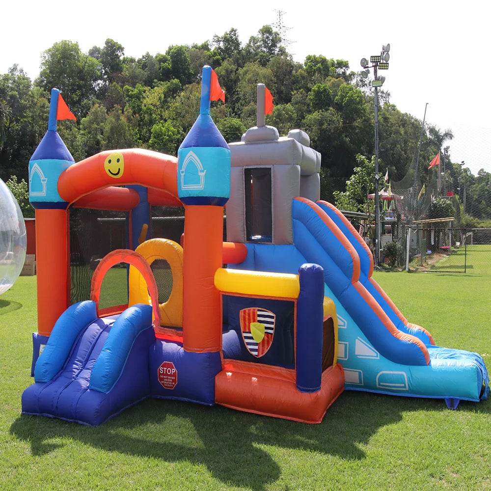 Commercial Inflatable Bounce House with PVC Bouncy Castle Slide - ToylandEU