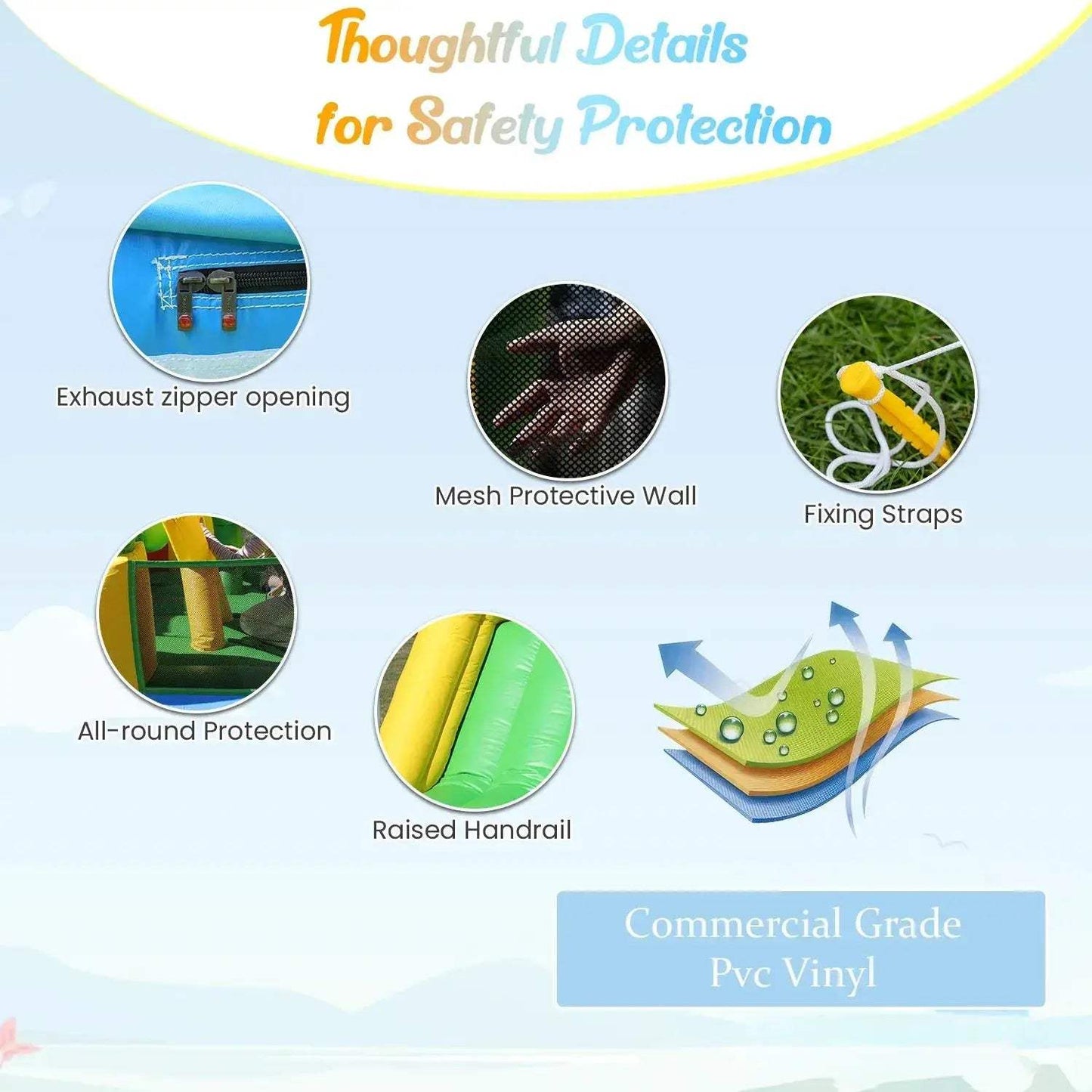 Commercial Inflatable Obstacle Course Bouncy Castle With Blower - ToylandEU