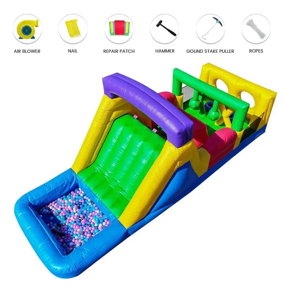 Commercial Inflatable Obstacle Course Bouncy Castle With Blower - ToylandEU