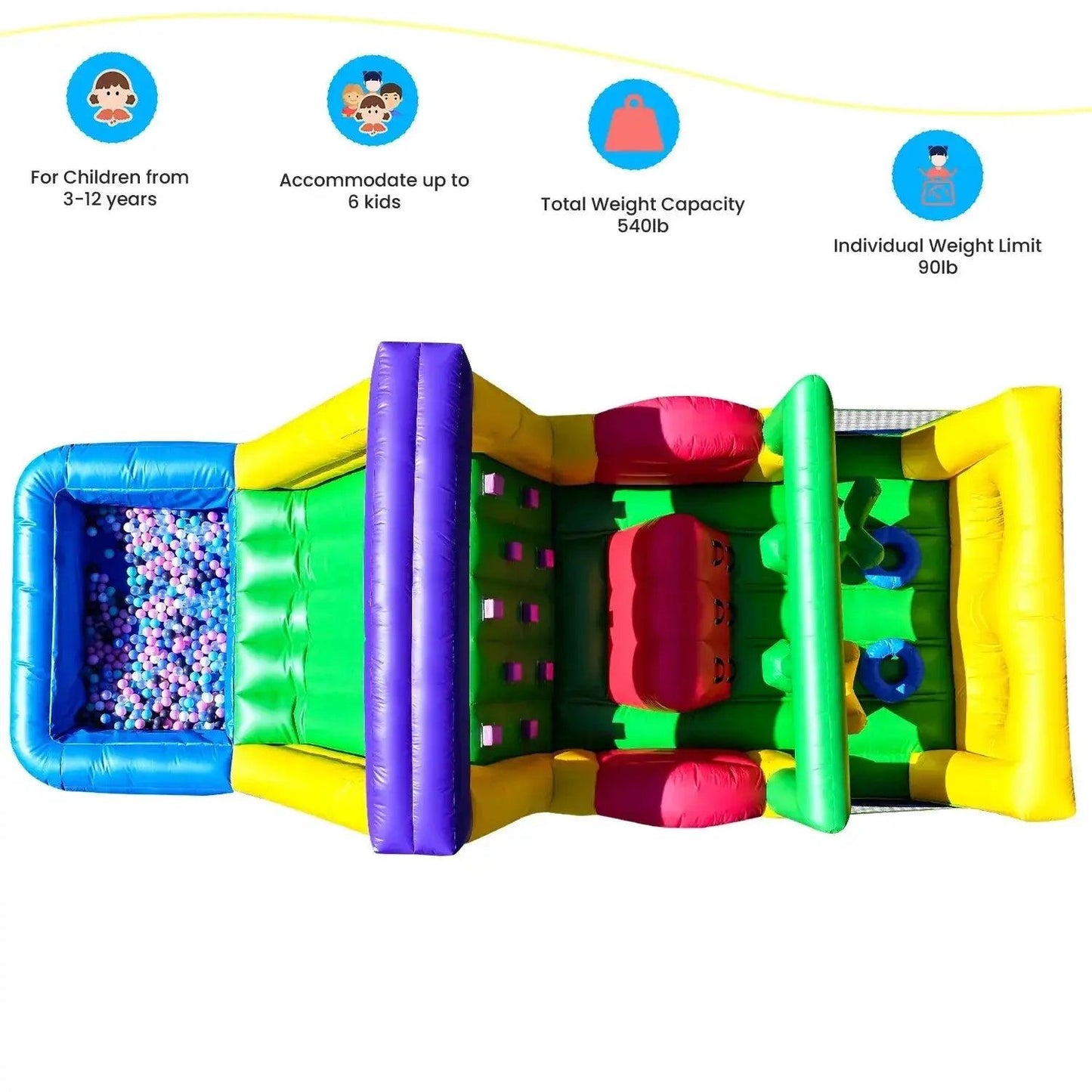 Commercial Inflatable Obstacle Course With Blower -  ToylandEU™
