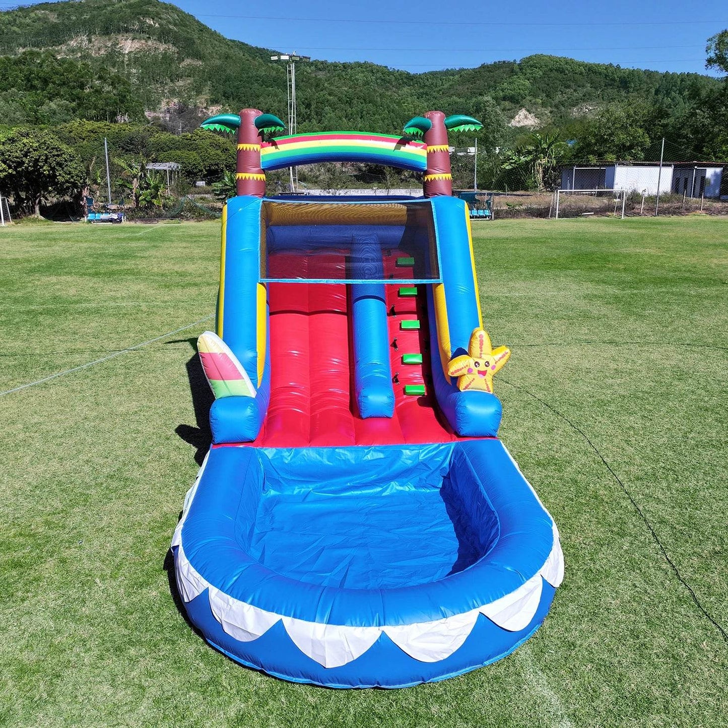 Commercial Inflatable Starfish Water Slide PVC Material Bounce House 21ft - ToylandEU