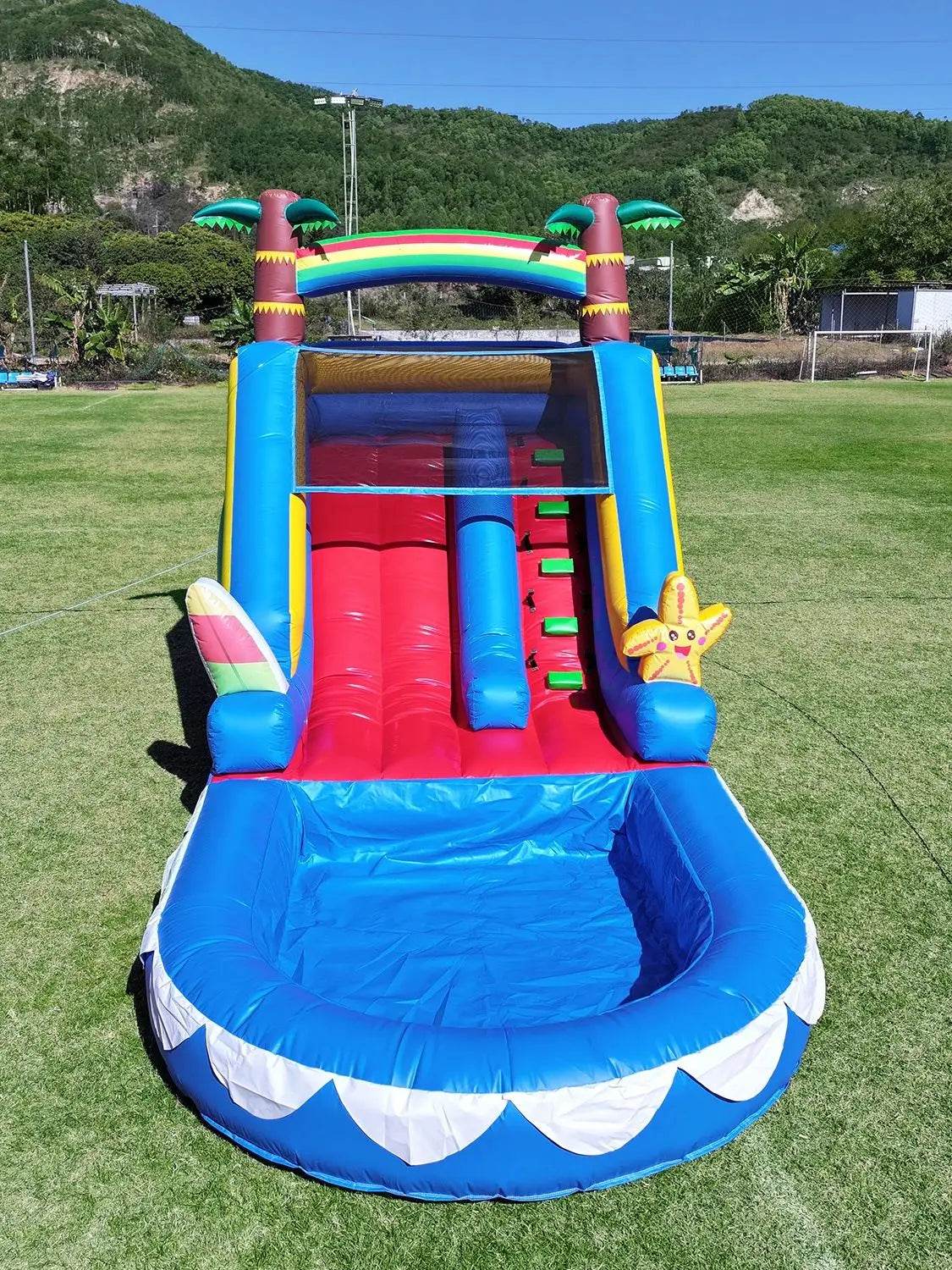 Commercial Inflatable Starfish Water Slide PVC Material Bounce House 21ft - ToylandEU