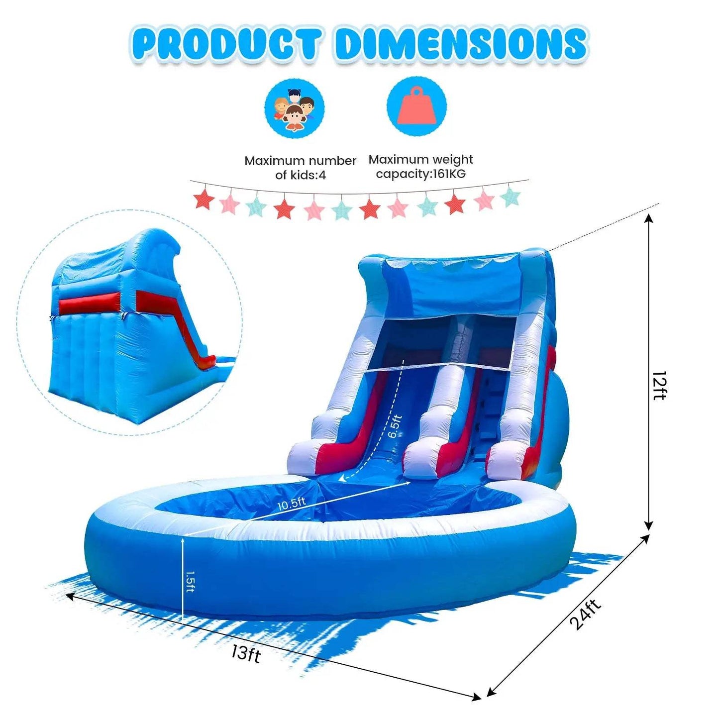  Commercial Inflatable Water Slide Blower Outdoor CE -  ToylandEU™