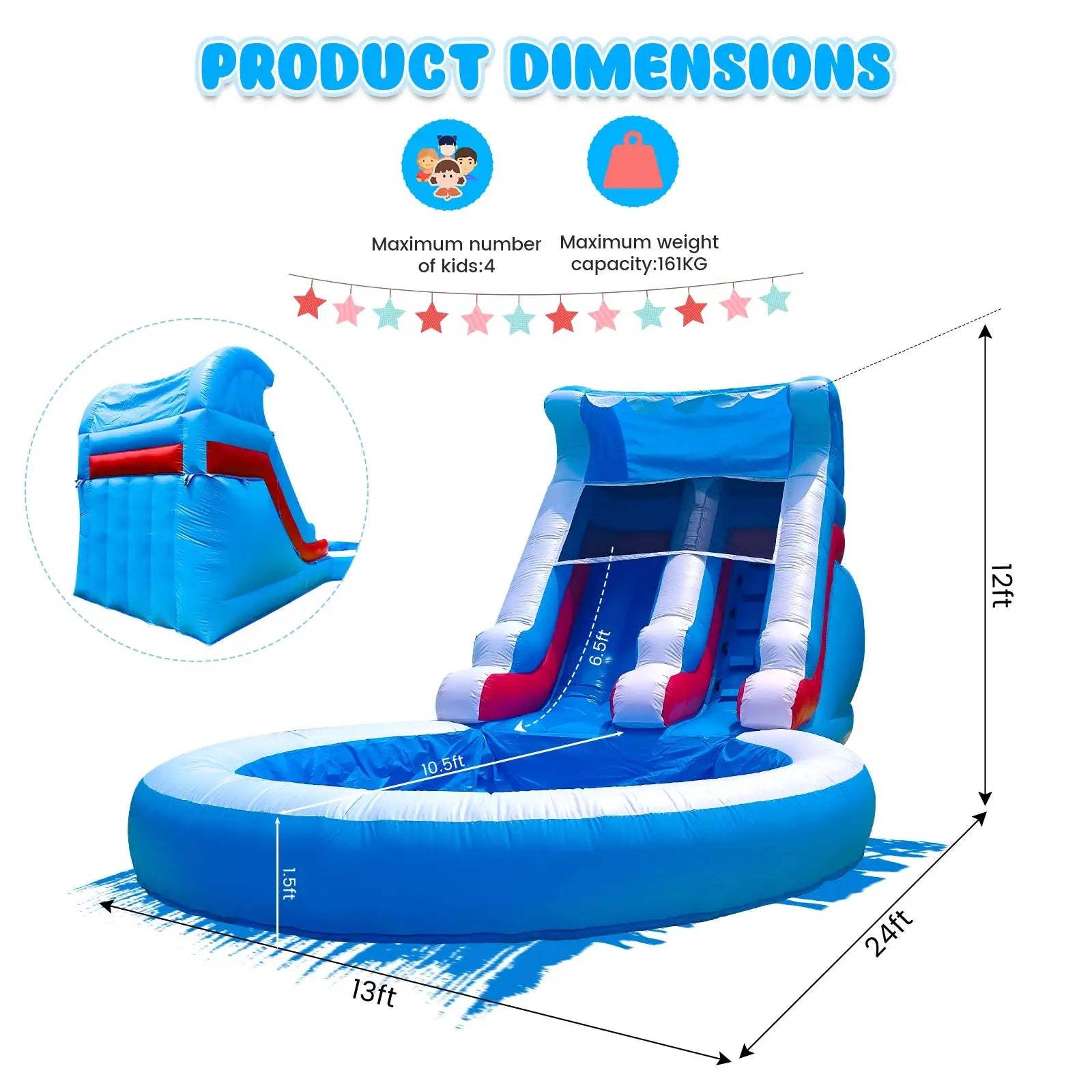  Commercial Inflatable Water Slide Blower Outdoor CE -  ToylandEU™
