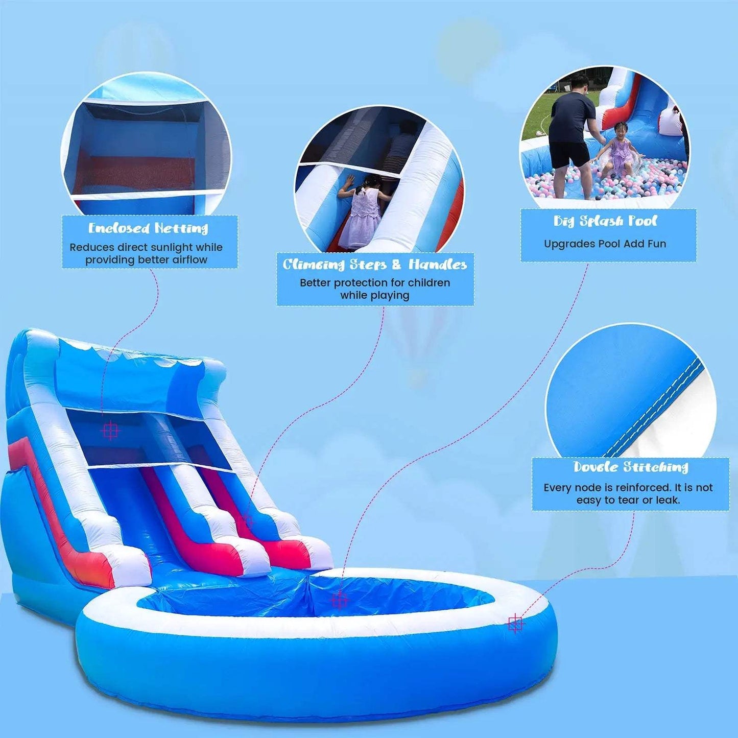  Commercial Inflatable Water Slide Blower Outdoor CE -  ToylandEU™