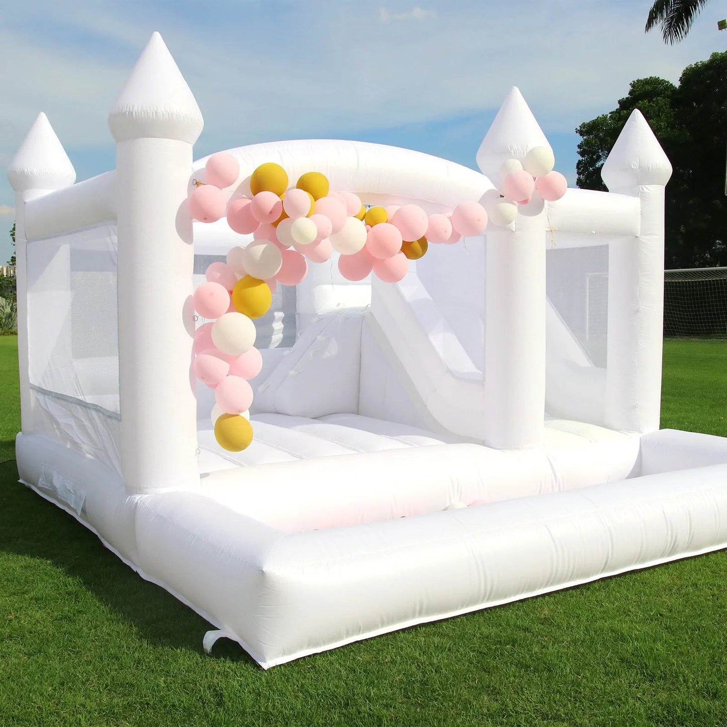 Commercial Inflatable White Bounce House for Kids 15ft - ToylandEU