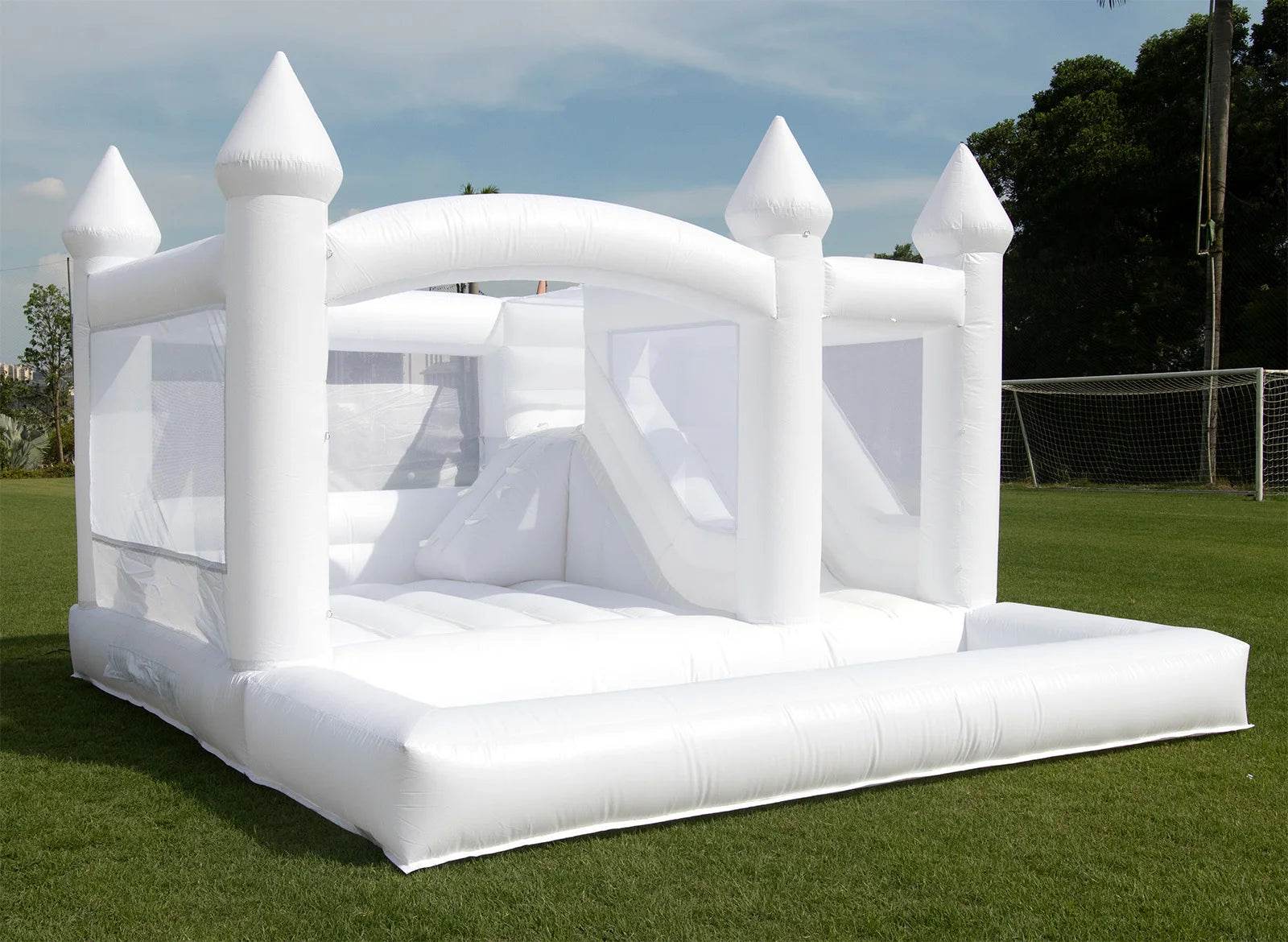 Commercial Inflatable White Bounce House for Kids 15ft - ToylandEU