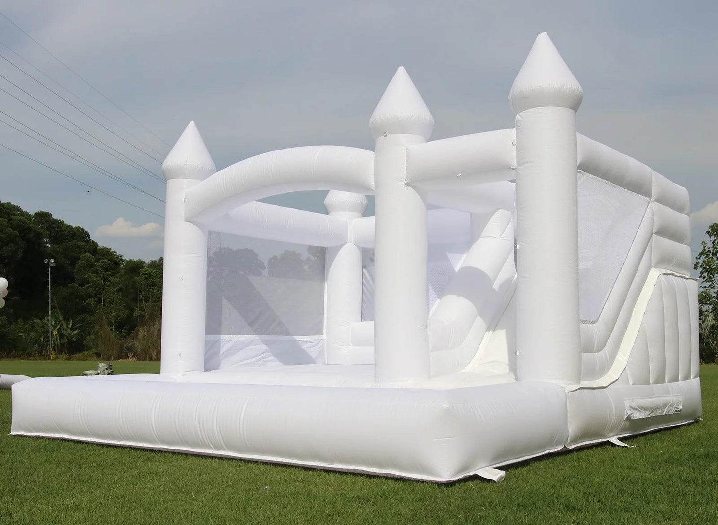 Commercial Inflatable White Bounce House for Kids 15ft - ToylandEU
