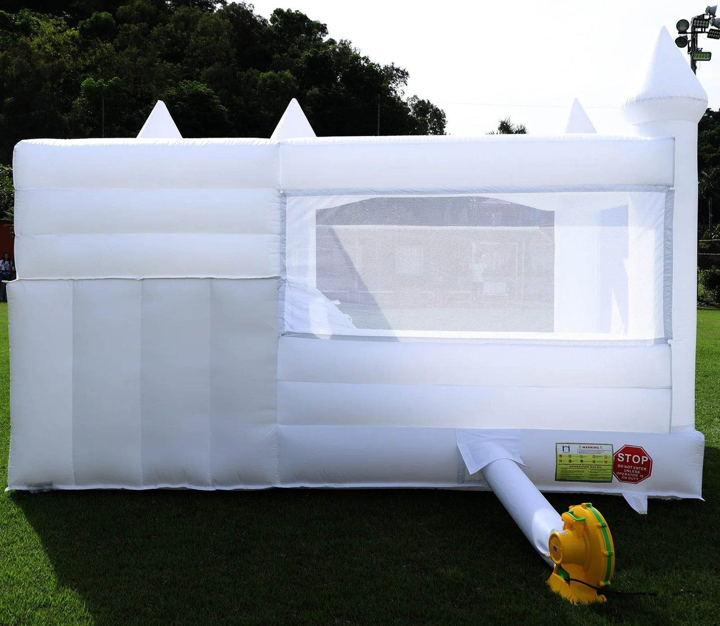 Commercial Inflatable White Bounce House with Slide and Ball Pit - ToylandEU