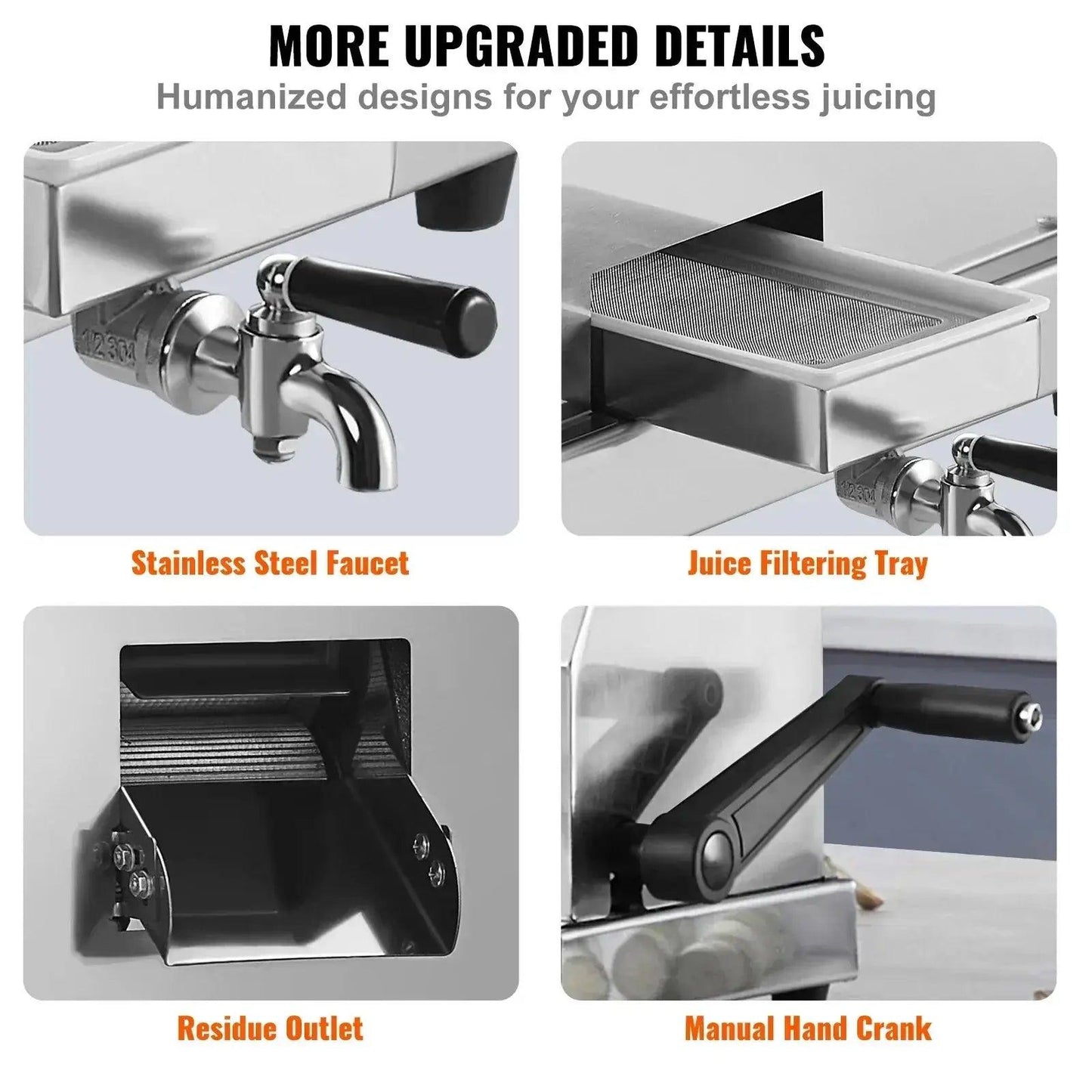  Commercial Sugar Cane Juicer Stainless Rollers -  ToylandEU™