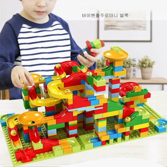 Compact 330PCS Mini Funnel Slide Marble Race Building Blocks Set - ToylandEU
