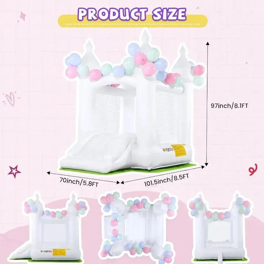  Compact Inflatable Bounce House With Slide Easy Set Up -  ToylandEU™