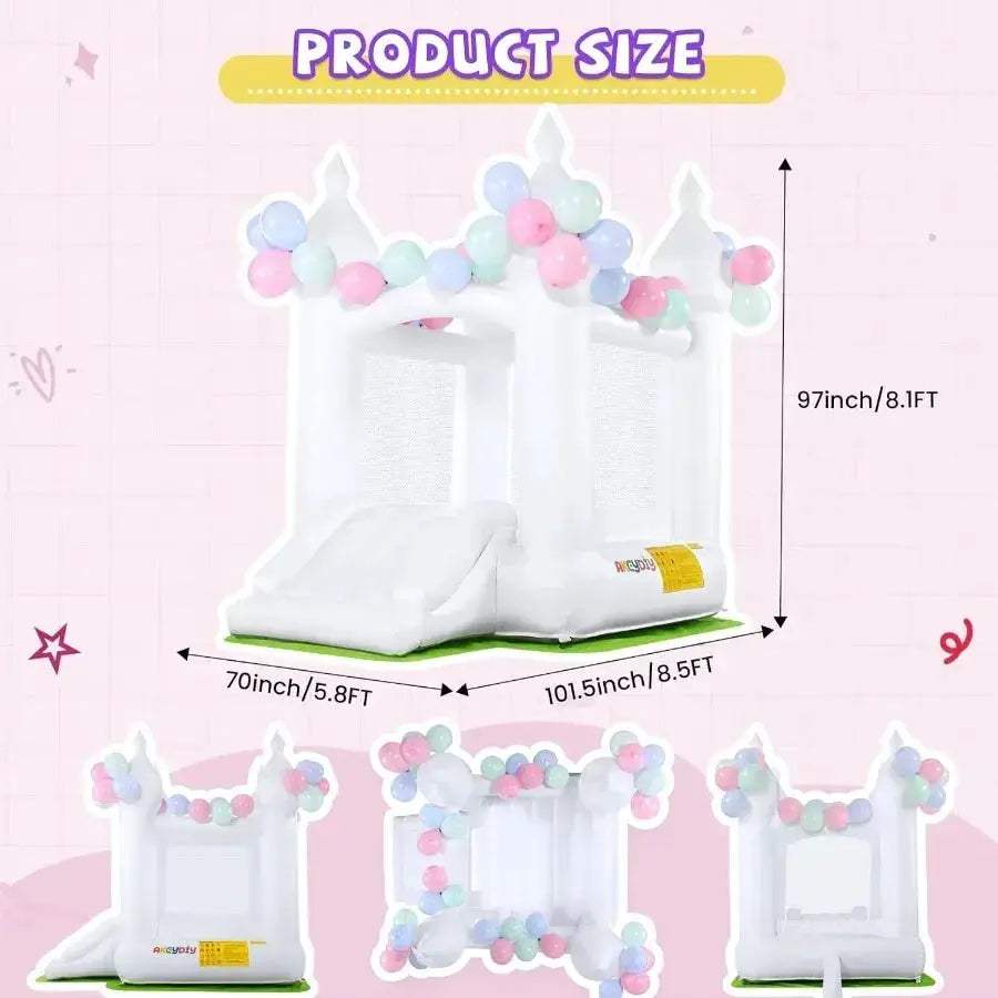 Compact Inflatable Bounce House With Slide For Birthday Parties - ToylandEU