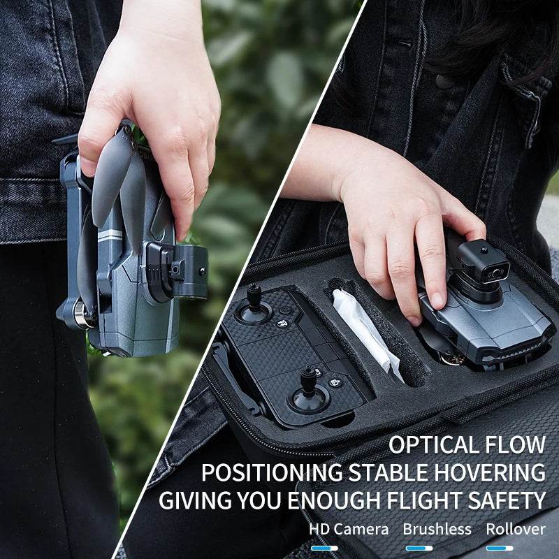 Compact Optical Flow Drone with Brushless Motor & Advanced Features - ToylandEU