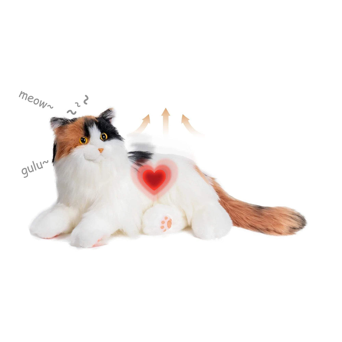 Interactive Robotic Cat | Realistic Breathing | Voice Control | Senior Care