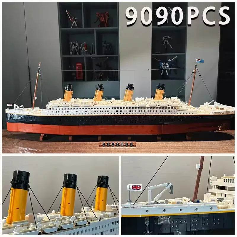 Compatible 10294 Titanic Building Blocks MOC Display Model Bricks Cruise Boat Steamship Adult Toy Christmas Gifts 9090pcs - ToylandEU