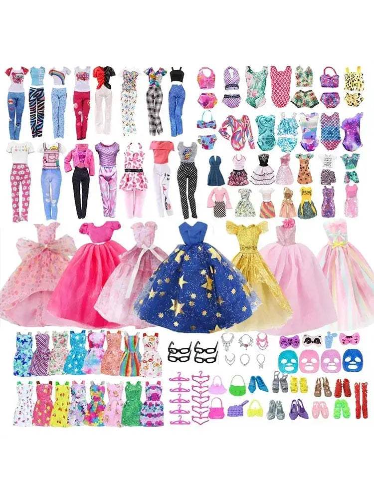 Complete Doll Fashion Set 64Pcs For 11.5 Inch Dolls - ToylandEU