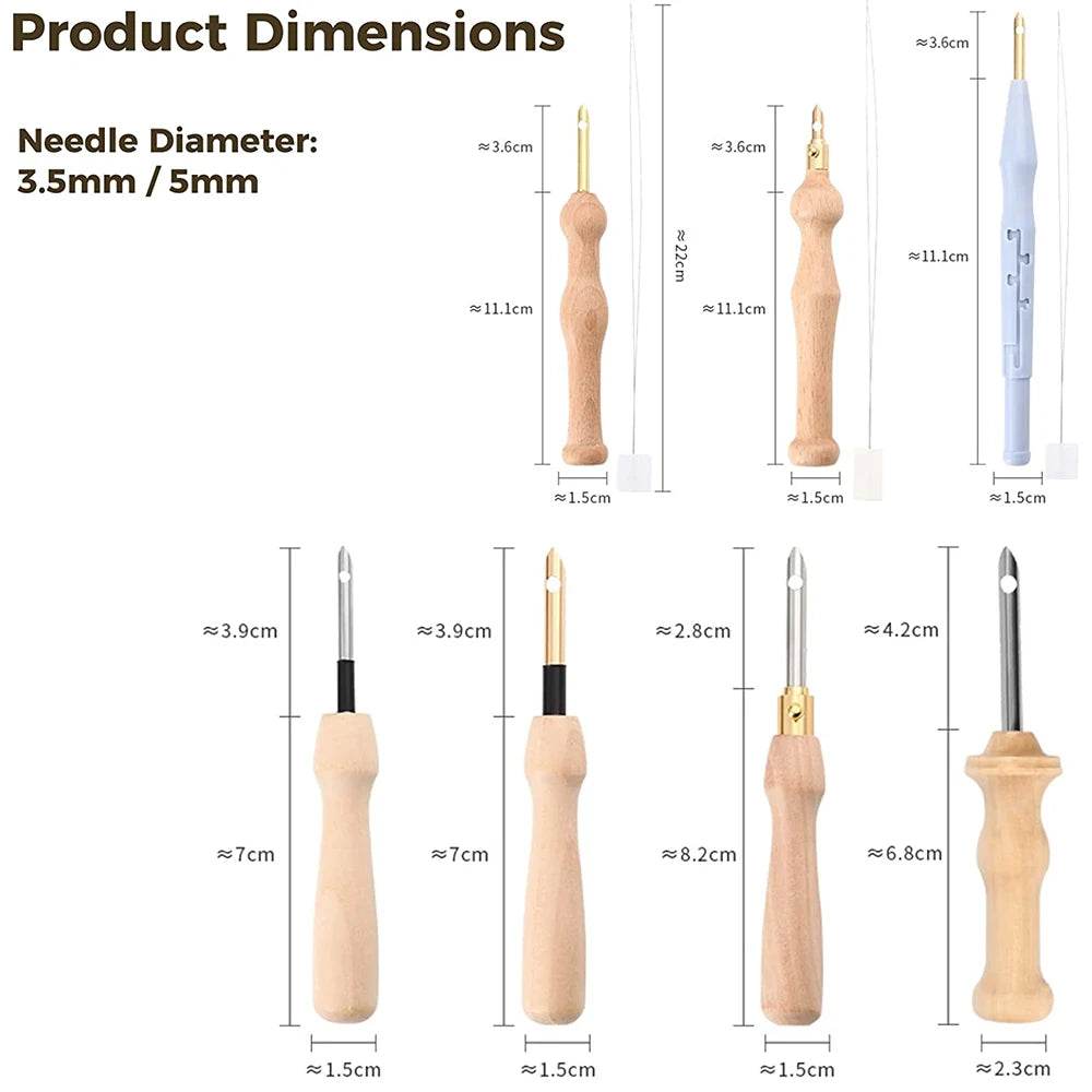 Comprehensive 7-Piece Adjustable Punch Needle Embroidery Kit for Crafting - ToylandEU