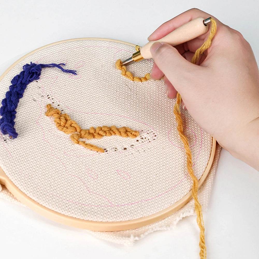 Comprehensive 7-Piece Adjustable Punch Needle Embroidery Kit for Crafting - ToylandEU