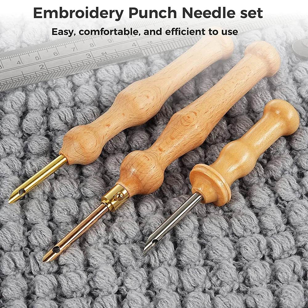 Comprehensive 7-Piece Adjustable Punch Needle Embroidery Kit for Crafting - ToylandEU