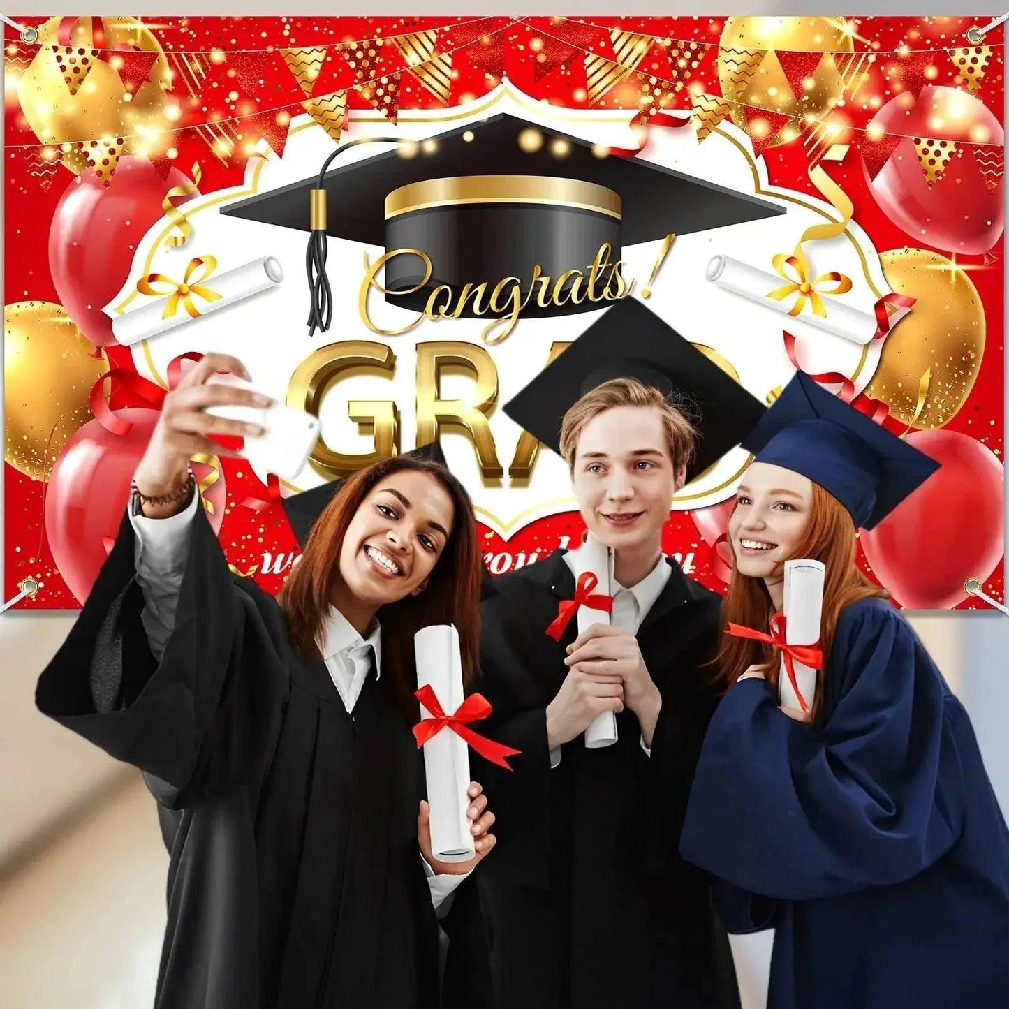  Congrats Grad Banner Backdrop Decor Set for Graduation -  ToylandEU™